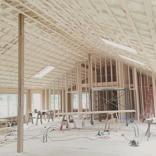 View Inside Home Before Spray Foam